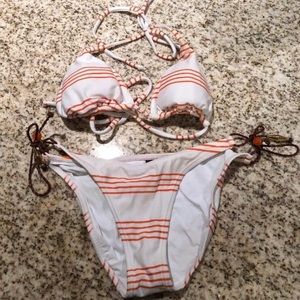 VIX Bikini with leather and bead accents